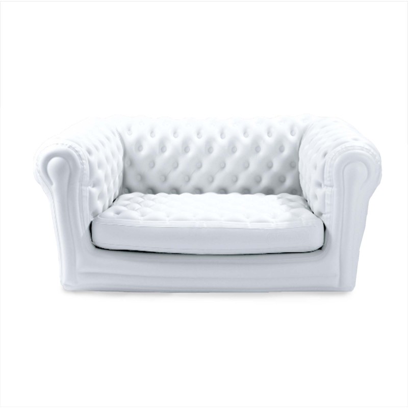 Canapé 2 Place Chesterfield Blanc - Style et Confort Exceptionnels !